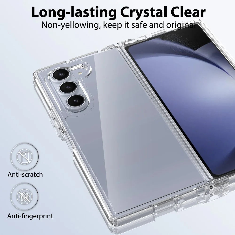 For Samsung Galaxy Z Fold6 5G Clear Case TPU+Acrylic Anti-Scratch Phone Cover - 7