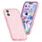 For iPhone 16 Plus Case Sparkly Glitter PC+TPU Phone Cover - Pink - 4