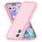 For iPhone 16 Plus Case Sparkly Glitter PC+TPU Phone Cover - Pink - 5