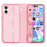 For iPhone 16 Plus Case Transparent PC + TPU Hybrid Phone Cover - Transparent Pink - 1