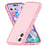 For iPhone 16 Plus Case Transparent PC + TPU Hybrid Phone Cover - Transparent Pink - 5