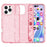 For iPhone 16 Pro Case Hard PC Soft TPU Glitter Phone Cover - Purple - Pink - 1