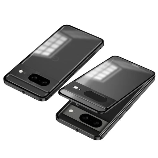 For Google Pixel 8 Case Pop-Up Lock Aluminium Alloy+PC Anti-Drop Phone Cover - Black - 1