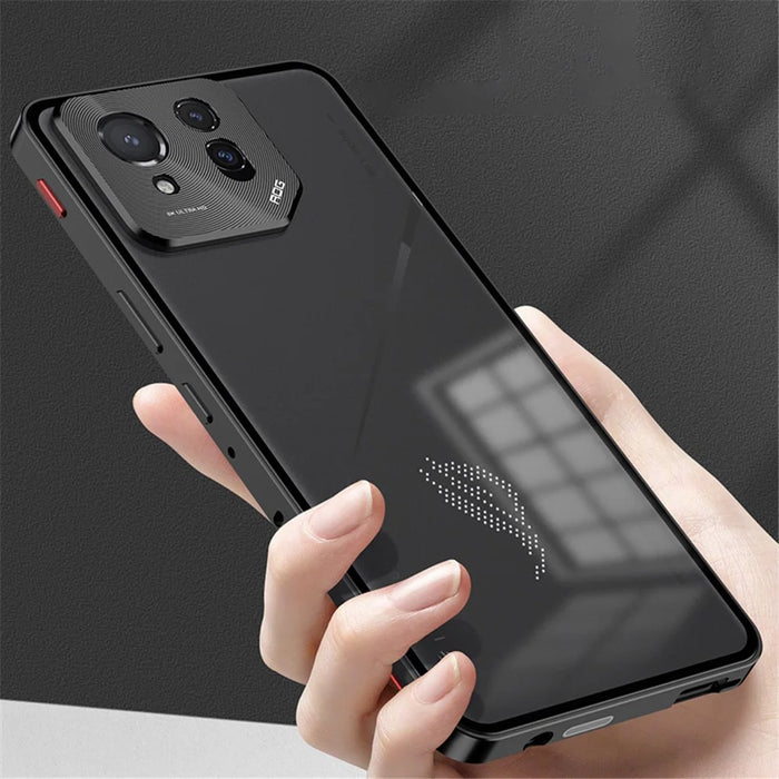 For Asus ROG Phone 8 5G / 8 Pro 5G Case Snap Lock Metal Frame PC Back Matte Phone Cover - Black - 7