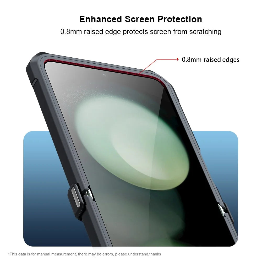 XUNDD For Samsung Galaxy Z Flip7 FE 5G / Z Flip6 5G Case TPU+Acrylic Hinge Phone Cover with Rear Small Screen Film - 5
