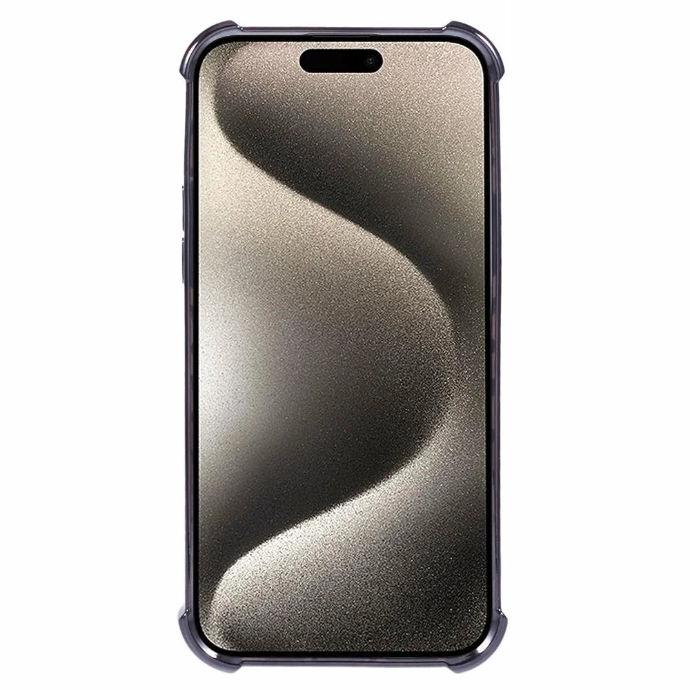 For iPhone 13 Electroplating Phone Case Glitter Powder Gradient Color TPU Phone Cover - Black - 2