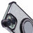 For iPhone 13 Case Ring Kickstand Electroplating Glitter TPU Phone Cover with Mirror - Black - 7