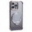 For iPhone 13 Pro Kickstand Case Heart Pattern Edge Glitter TPU Phone Cover with Mirror - Grey - 3