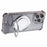 For iPhone 13 Pro Kickstand Case Heart Pattern Edge Glitter TPU Phone Cover with Mirror - Grey - 4