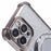 For iPhone 13 Pro Kickstand Case Heart Pattern Edge Glitter TPU Phone Cover with Mirror - Grey - 6