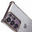 For Samsung Galaxy S22 Ultra 5G Heart Pattern Phone Case TPU Glittery Powder Cellphone Cover - Grey - 6