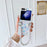 For Samsung Galaxy Z Flip5 5G Folding Phone Case Flower Pattern PU+PC Cover with Beaded Hand Strap - Yellow Flower - 2
