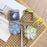 Phone Case for Samsung Galaxy Z Flip5 5G PC+PU Leather Phone Shell with Flower Decor +Shoulder Strap - Purple - 5