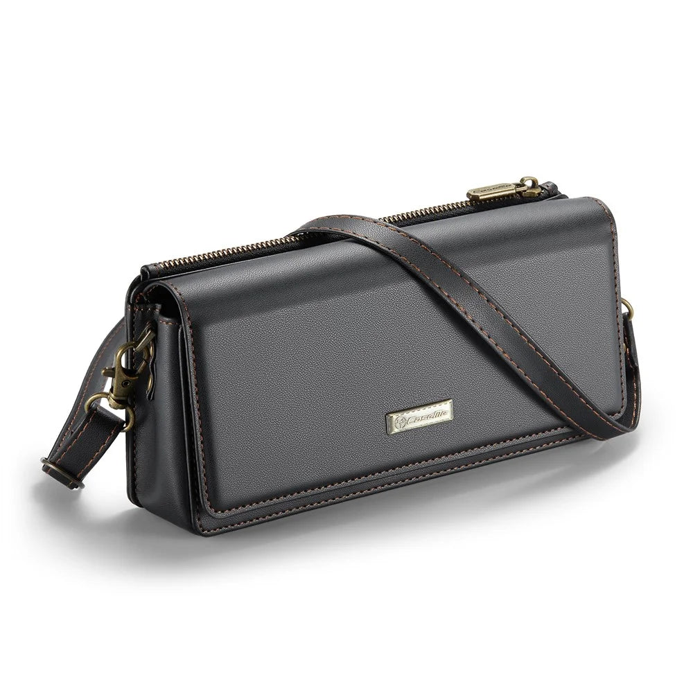 CASEME Me30 Max 4.0-7.5 inch Phone Bag Leather RFID Blocking Crossbody Phone Purse Wallet - Black - 2