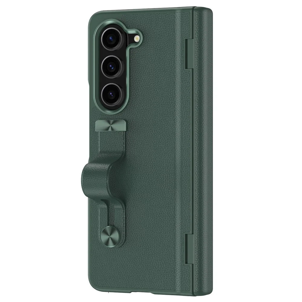 For Samsung Galaxy Z Fold6 5G Kickstand Case Anti-Drop Hard PC Phone Cover - Green - 2