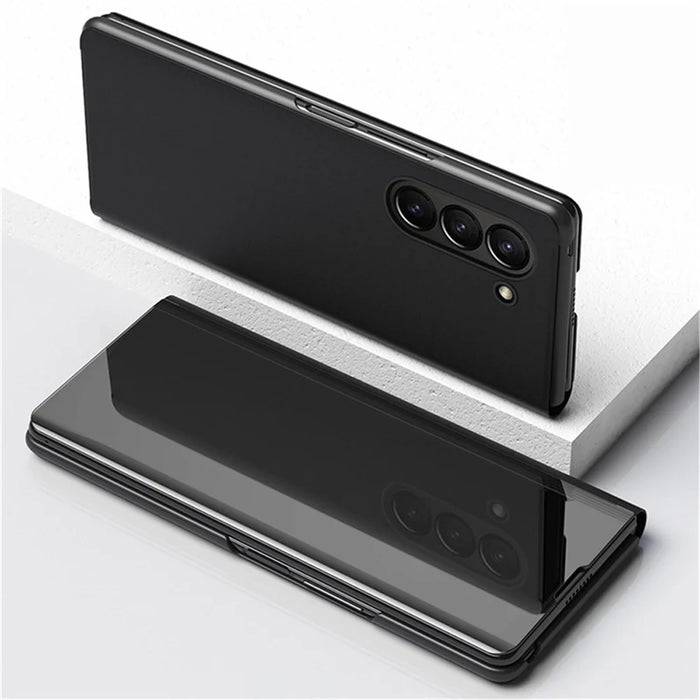 For Samsung Galaxy Z Fold6 5G Flip Leather Cover with Stand Full Body Protective Phone Case - Black - 3