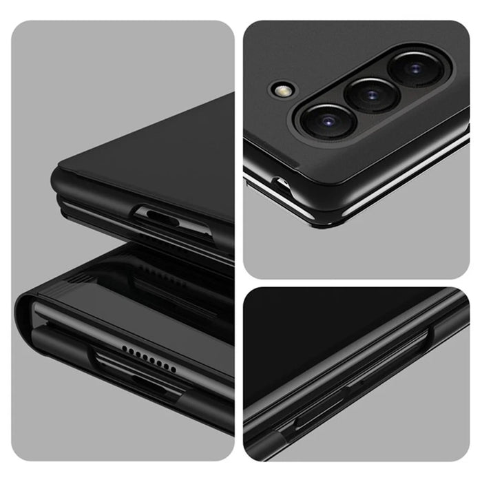 For Samsung Galaxy Z Fold6 5G Flip Leather Cover with Stand Full Body Protective Phone Case - Black - 5