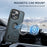 SUTENI G2 For iPhone 13 Pro Max Case Waxy Texture Leather Magnetic Back Cover Kickstand - Blue - 3