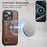 SUTENI G2 For iPhone 15 Pro Magnetic Case Litchi Texture Leather+TPU Cover with Kickstand - Brown - 4