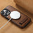 SUTENI G2 For iPhone 15 Pro Magnetic Case Litchi Texture Leather+TPU Cover with Kickstand - Brown - 6