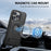 SUTENI G2 For iPhone 15 Pro Max Magnetic Case Waxy Texture Leather + TPU Phone Cover - Black - 3
