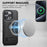 SUTENI G2 For iPhone 15 Pro Max Magnetic Case Waxy Texture Leather + TPU Phone Cover - Black - 4