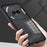 For Nothing Phone (2a) Case Pop-Up Snap Lock Anti-Drop Aluminium Alloy+PC Matte Phone Cover - Black - 7