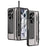 For Samsung Galaxy Z Fold6 5G Kickstand Phone Case PC Folding Cover with Tempered Glass Film + Stylus Pen - Black - 3