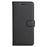 For iPhone 16 Pro Max Case Solid Color Leather Mobile Cover Wallet Stand with Strap - Black - 7