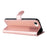 For iPhone 17e / 16e Leather Case Cat Bee Pattern Phone Cover Wallet Stand with Strap - Rose Gold - 3