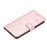 For iPhone 17e / 16e Leather Case Cat Bee Pattern Phone Cover Wallet Stand with Strap - Rose Gold - 5
