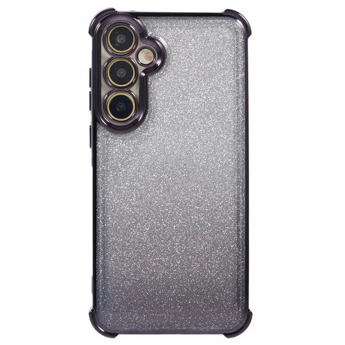 For Samsung Galaxy A35 5G TPU Case Glitter Gradient Love Heart Pattern Slim Phone Cover - Black - 1