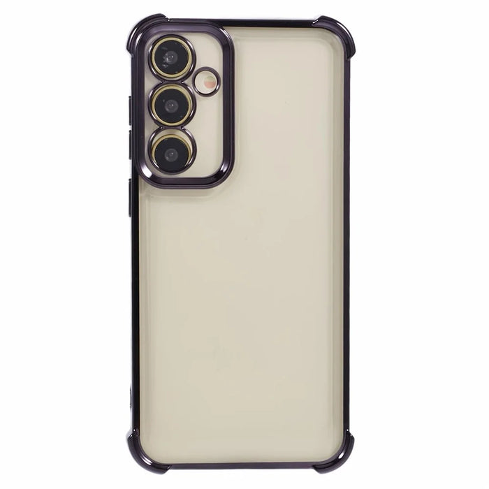 For Samsung Galaxy A54 5G Phone Case Heart Pattern Edge Electroplating TPU Phone Back Cover - Black - 2