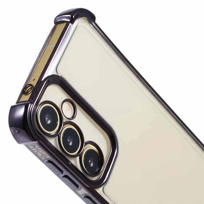 For Samsung Galaxy A54 5G Phone Case Heart Pattern Edge Electroplating TPU Phone Back Cover - Black - 6