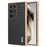 AZNS For Samsung Galaxy S24 Ultra Case Crocodile Texture Leather+TPU Electroplating Phone Shell - Black - 1