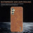 AZNS For Samsung Galaxy M14 5G Case Electroplating Crocodile Texture Leather Coated TPU Phone Cover - Brown - 4
