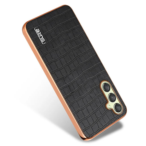 AZNS For Samsung Galaxy A14 5G / 4G Case Crocodile Texture Leather+TPU Anti-Drop Phone Cover - Black - 2