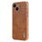 AZNS For iPhone 14 Case Crocodile Texture PU+TPU Electroplating Anti-Fall Phone Cover - Brown - 1