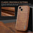 AZNS For iPhone 14 Case Crocodile Texture PU+TPU Electroplating Anti-Fall Phone Cover - Brown - 6