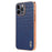 AZNS For iPhone 13 Pro Case Crocodile Texture Leather All Inclusive Back Phone Cover - Blue - 1