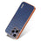 AZNS For iPhone 13 Pro Case Crocodile Texture Leather All Inclusive Back Phone Cover - Blue - 2