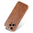 AZNS For iPhone 13 Pro Max Case Crocodile Texture Electroplating PU+TPU Phone Cover - Brown - 2