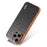 AZNS For iPhone 12 Pro Case Crocodile Texture Non-Slip Leather Back Cover Electroplating - Black - 2