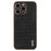 AZNS For iPhone 12 Pro Case Crocodile Texture Non-Slip Leather Back Cover Electroplating - Black - 3