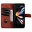 AZNS For Samsung Galaxy Z Fold6 5G Case PC Interior PU Leather Phone Cover Wallet - Brown - 2