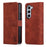 AZNS For Samsung Galaxy Z Fold6 5G Case PC Interior PU Leather Phone Cover Wallet - Brown - 7