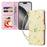 For iPhone 16 Pro Max Cell Phone Case Lacquered RFID Blocking PU Leather Cover - Yellow Daisy - 5
