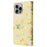 For iPhone 16 Pro Max Cell Phone Case Lacquered RFID Blocking PU Leather Cover - Yellow Daisy - 7