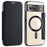 For Google Pixel 8a Magnetic Case RFID Blocking Card Holder Phone Cover - Black - 1