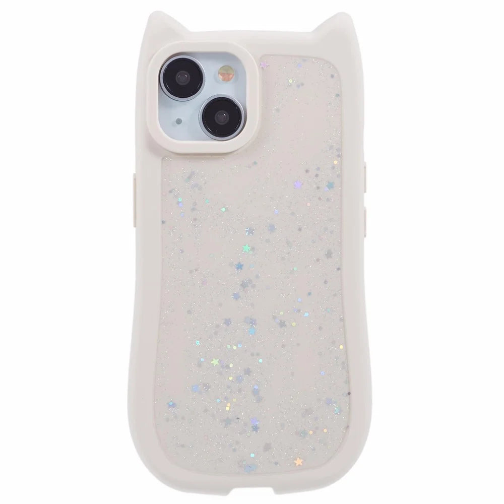 JTW Series For iPhone 15 Plus Case Epoxy Design TPU Phone Cover - Beige - 1
